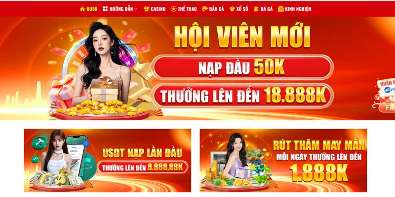 Trang chủ UU88 là điểm đến lý tưởng của mọi người chơi